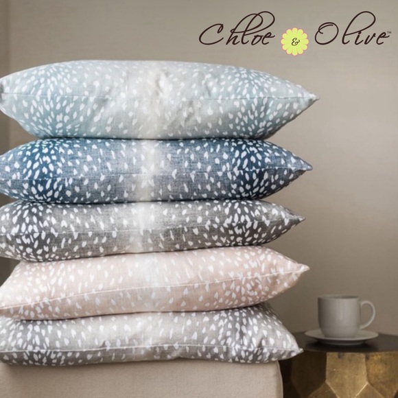 Chloe & Olive Fawn Ombré Animal Print Accent Throw Pillow